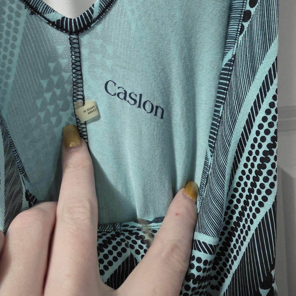Caslon Aqua and Black Chevron Maxi Dress - Picture 4 of 4